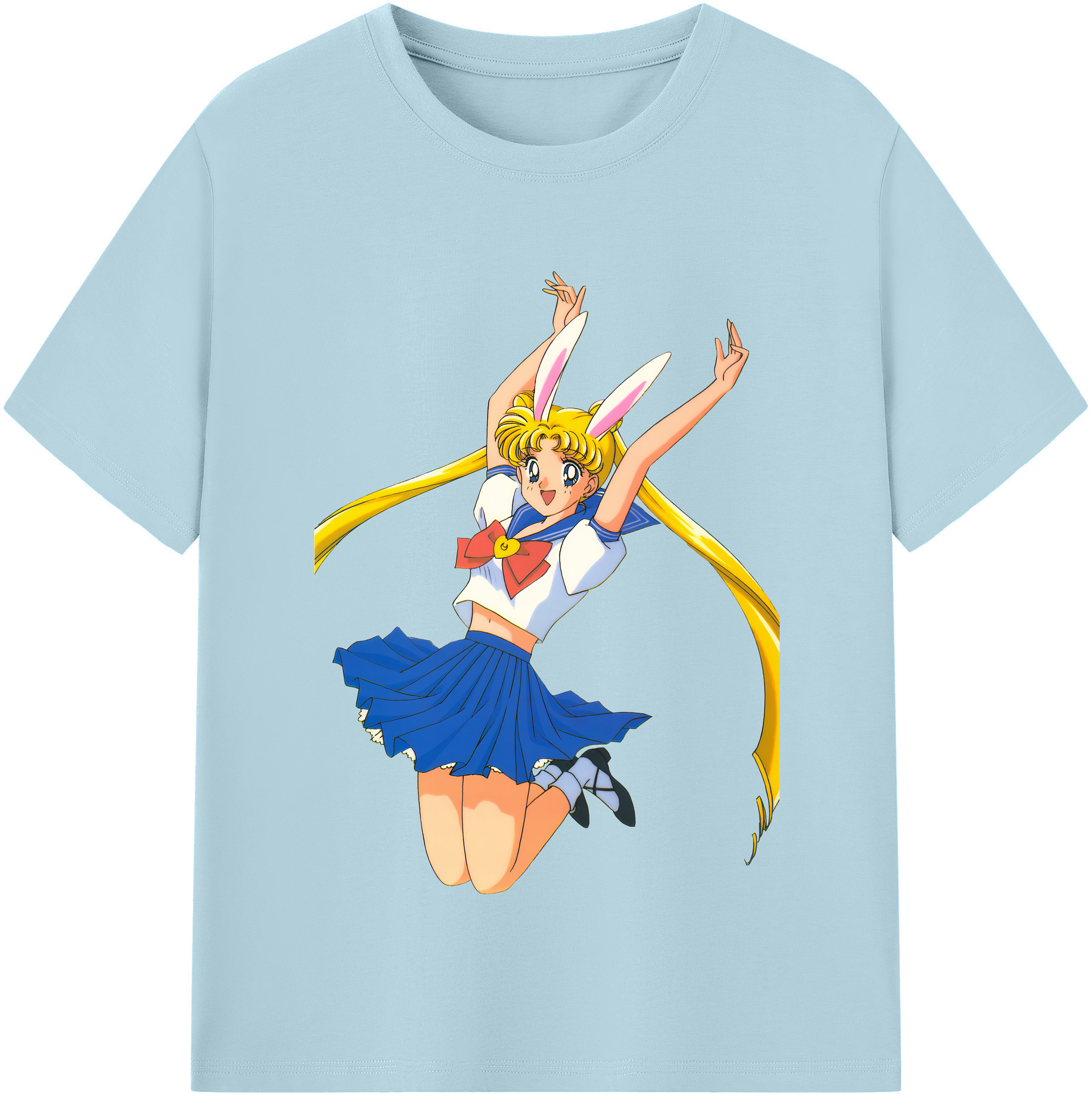 （画像用） 美少女戦士セーラームーン 愛野 美奈子 あいの みなこ Sailor Moon Aino Minako 綿100％半袖Tシャツ（フロントプリント）